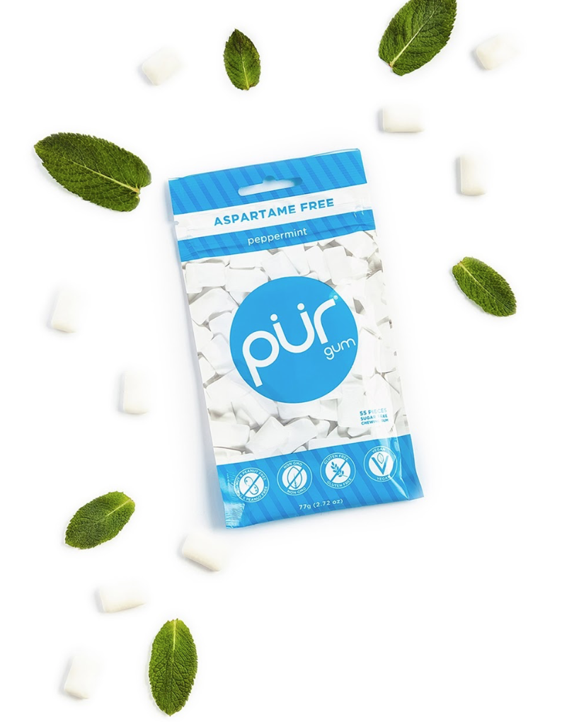 Mint pur gum for self care and wellness
