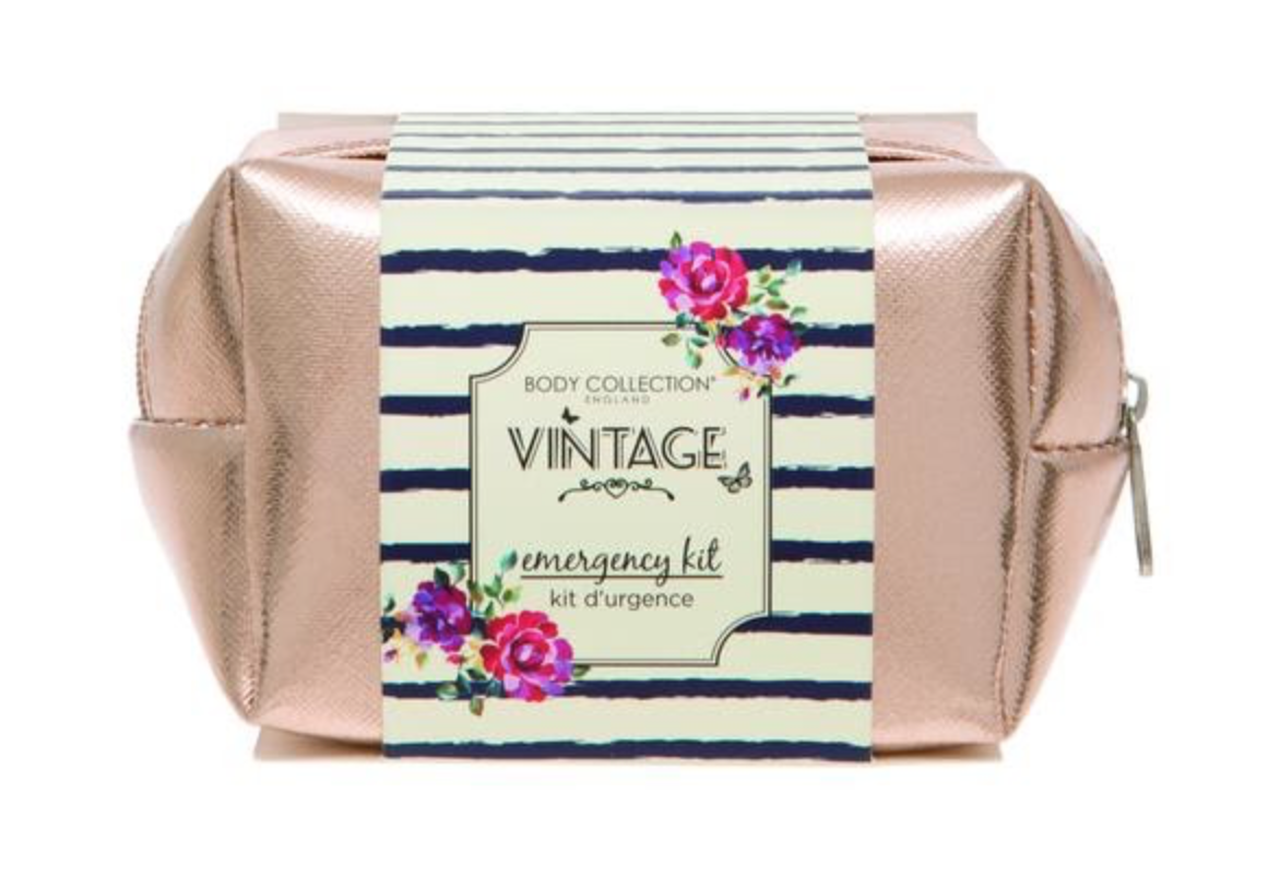 vintage sustainably made make up and beauty bag - trendy and stylish as well