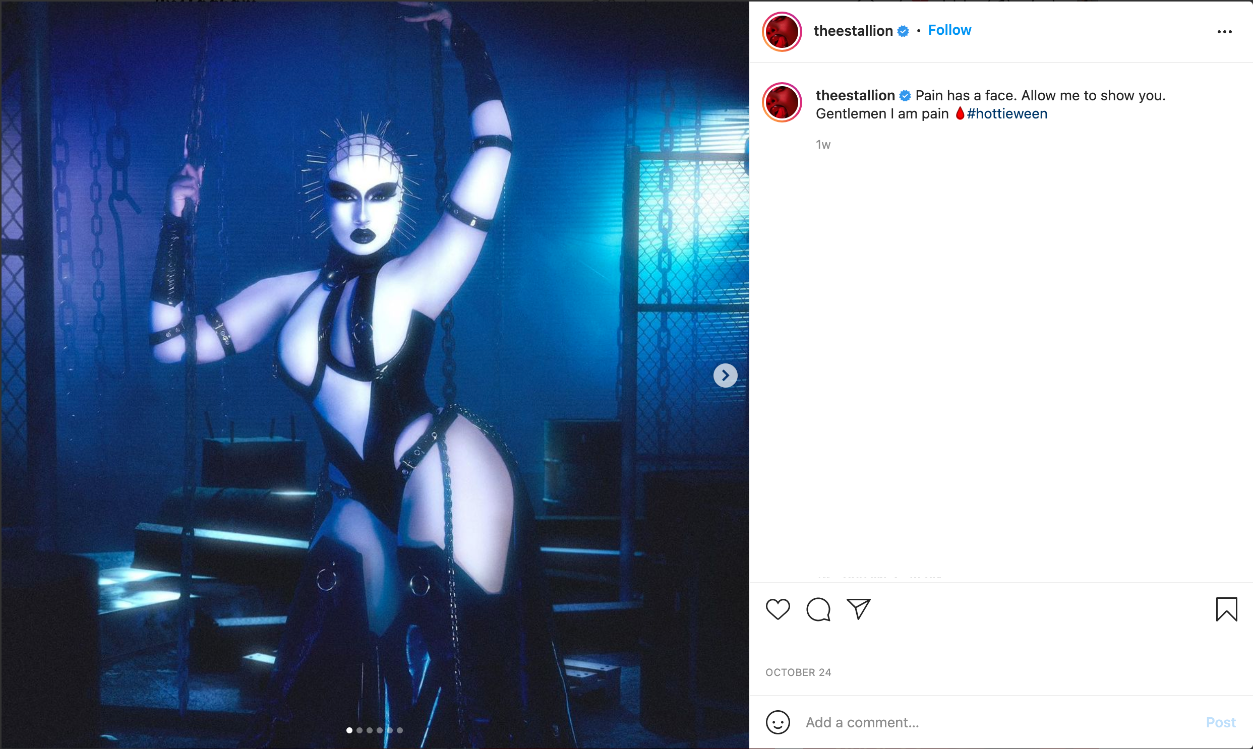 Best and Unrecognizable Celebrity Halloween Costume megan thee stallion dressed as pinhead, celebrity, trending costumes