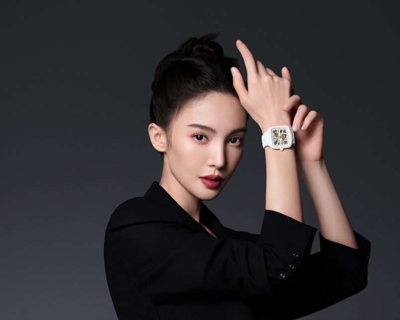 Model wearing watch