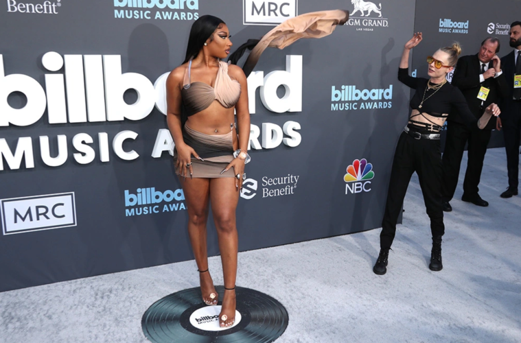 Megan Thee Stallion & Cara Delevingne on the BBMAs red carpet