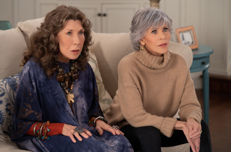 GRACE and FRANKIE. (L to R) LILY TOMLIN as FRANKIE and JANE FONDA as GRACE
