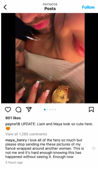 Maya Comments on Fan Post