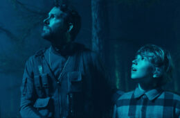 The Adam Project (L to R) Ryan Reynolds as Big Adam and Walker Scobell as Young Adam.