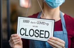 Small business closed for covid-19 lockdown