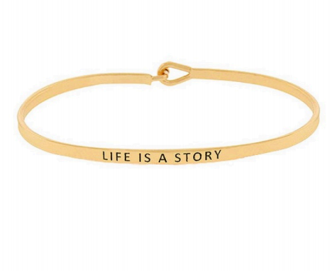 unique gold inspirational bracelet