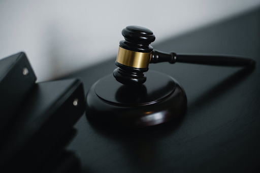 a black gavel for legal matters in court