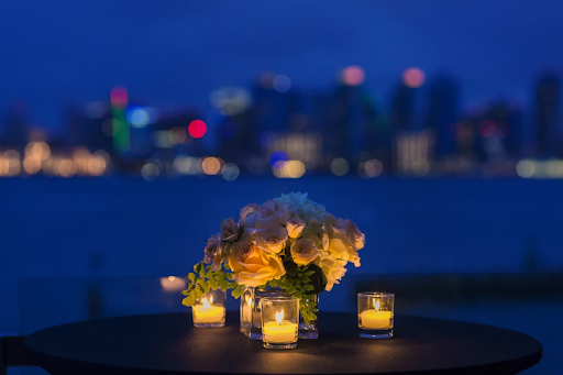 a romantic night by the water - love