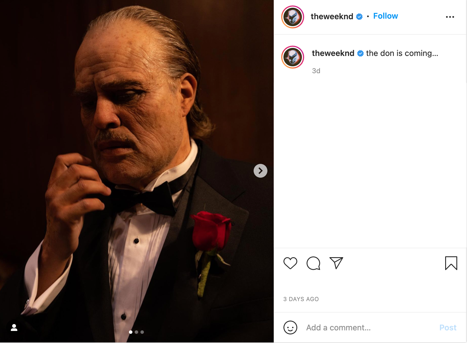 Best and Unrecognizable Celebrity Halloween Costume the weeknd dressed as don vito corleone, celebrity styles