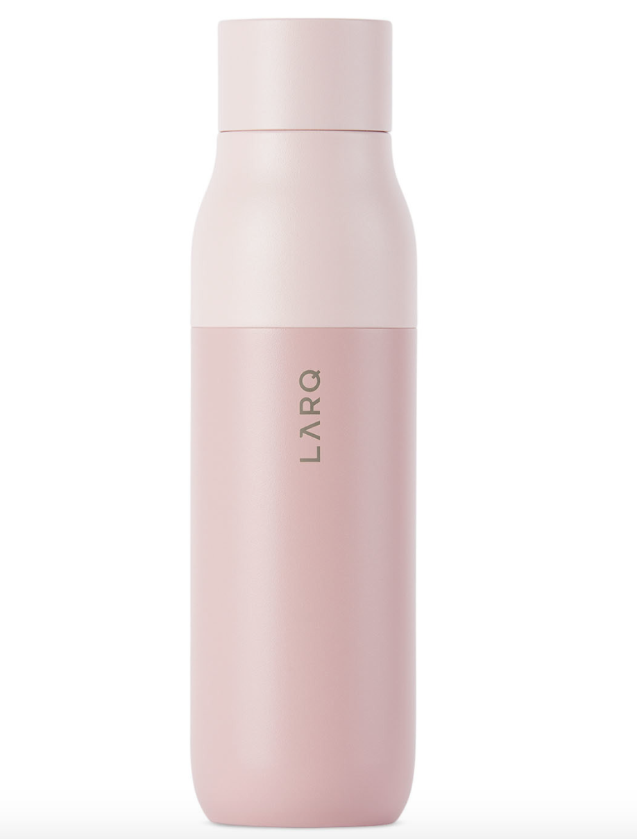 insulated pink water bottle