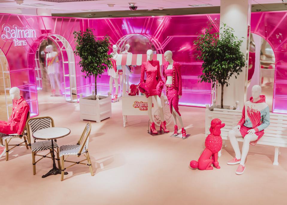 Store Layout For Balmain X Barbie Fashion Collab
