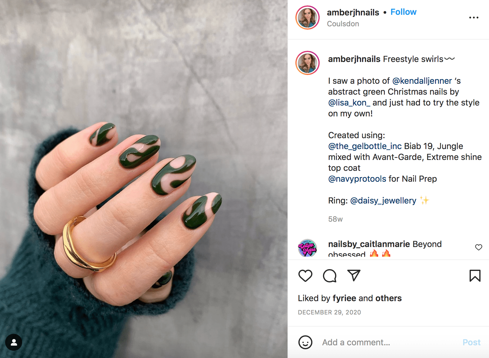 swirl art nail design