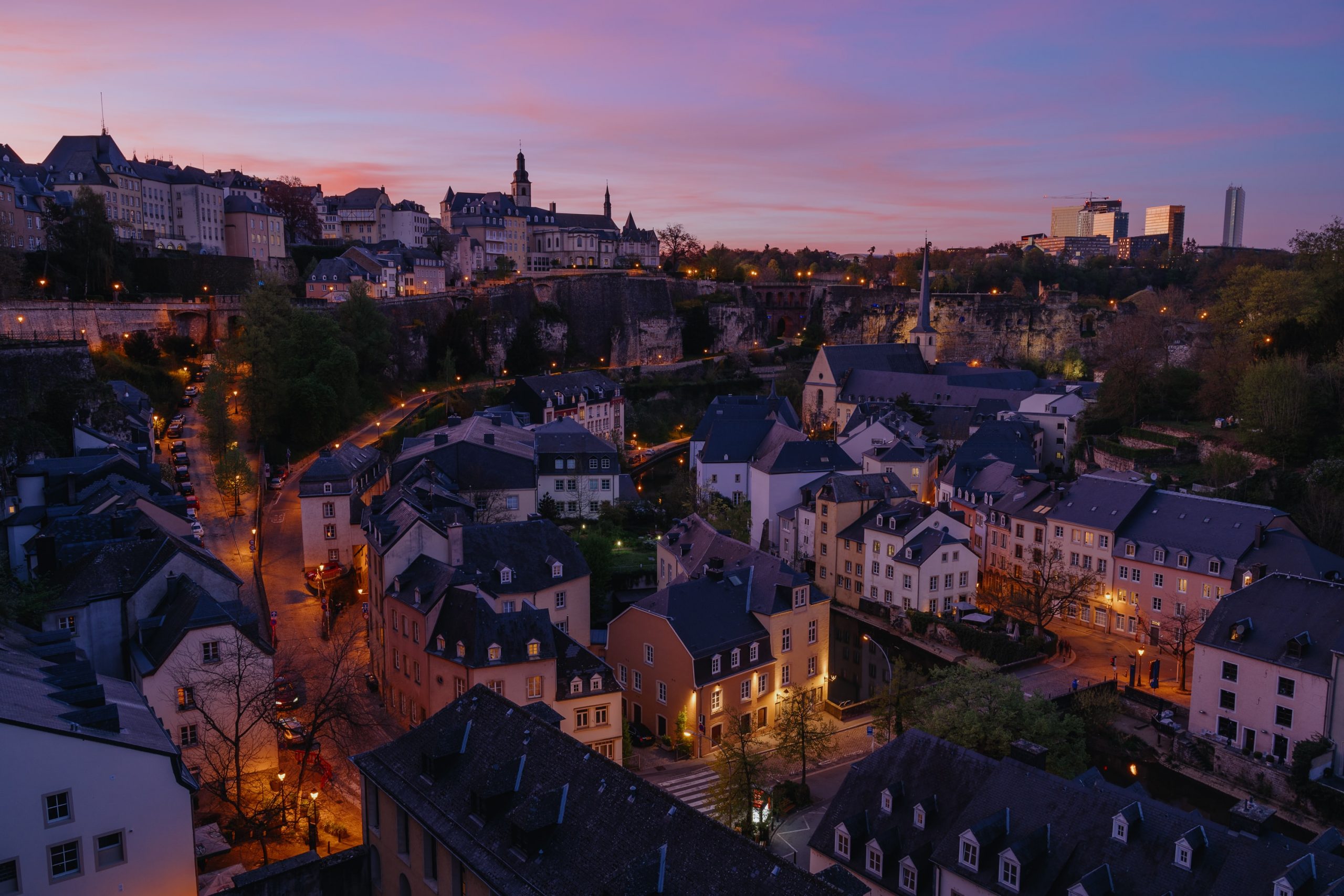 Arial shot of Luxembourg