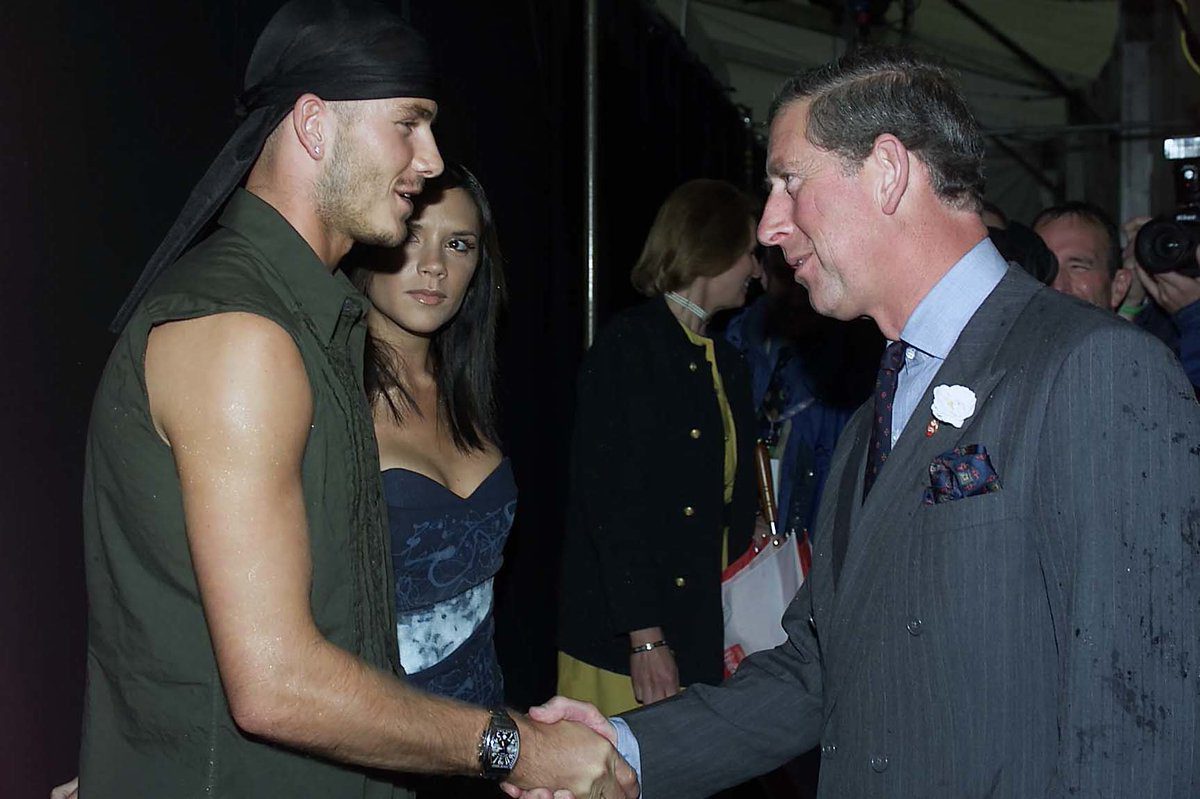 David Beckham meeting Prince Charles