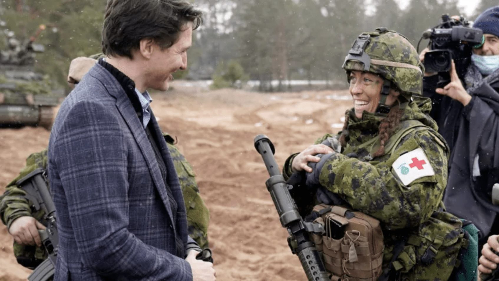 Trudeau at NATO training base