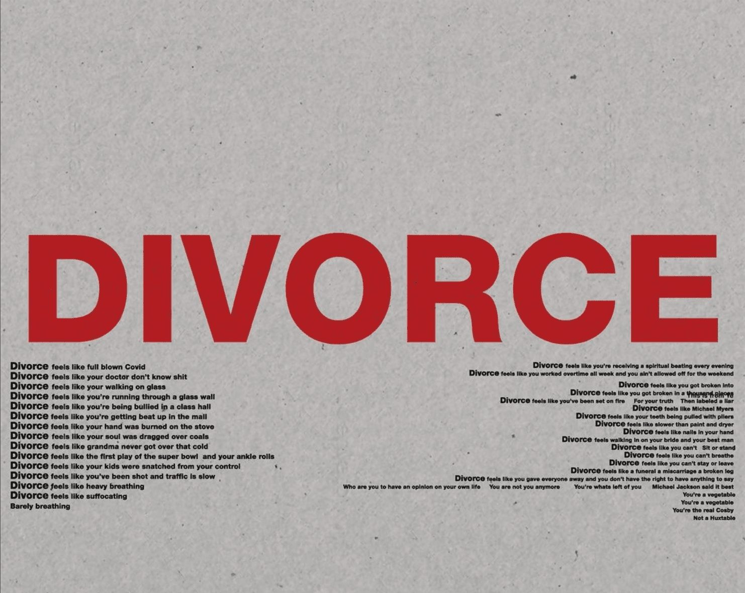 Kanye West's poem, Divorce