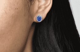 Earring on ear