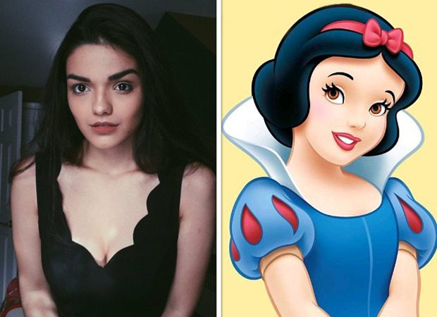 A side-by-side of Zegler and "Snow White."