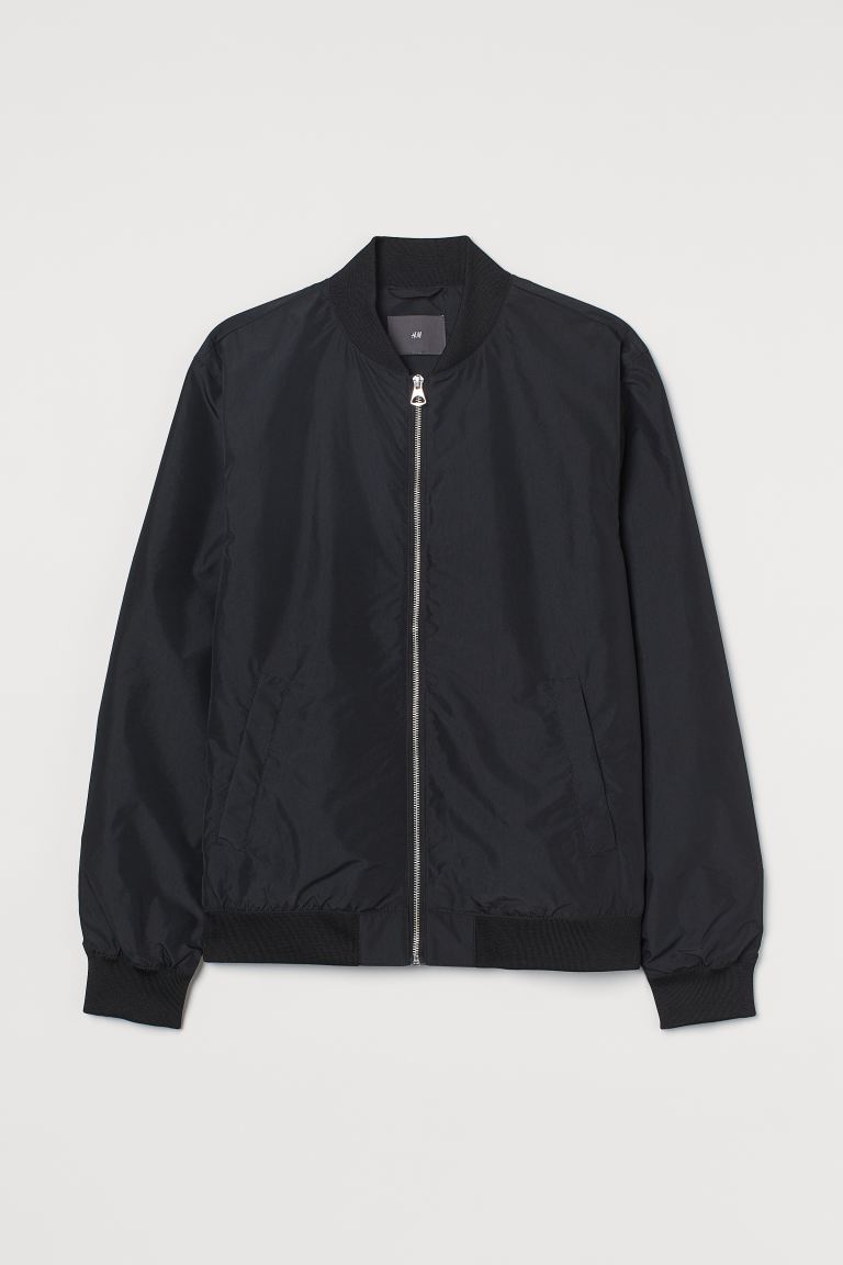 A Black Bomber Jacker from H&M