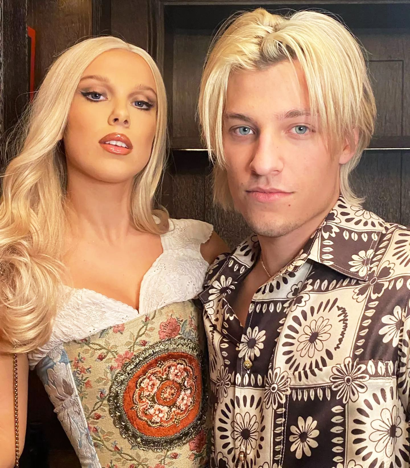 Brown and Bongiovi as Ken and Barbie on Instagram.