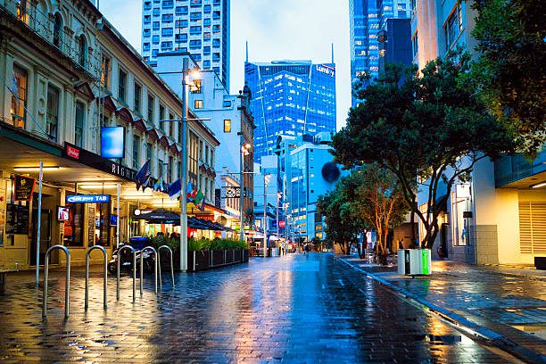 Auckland street, New Zealand. 