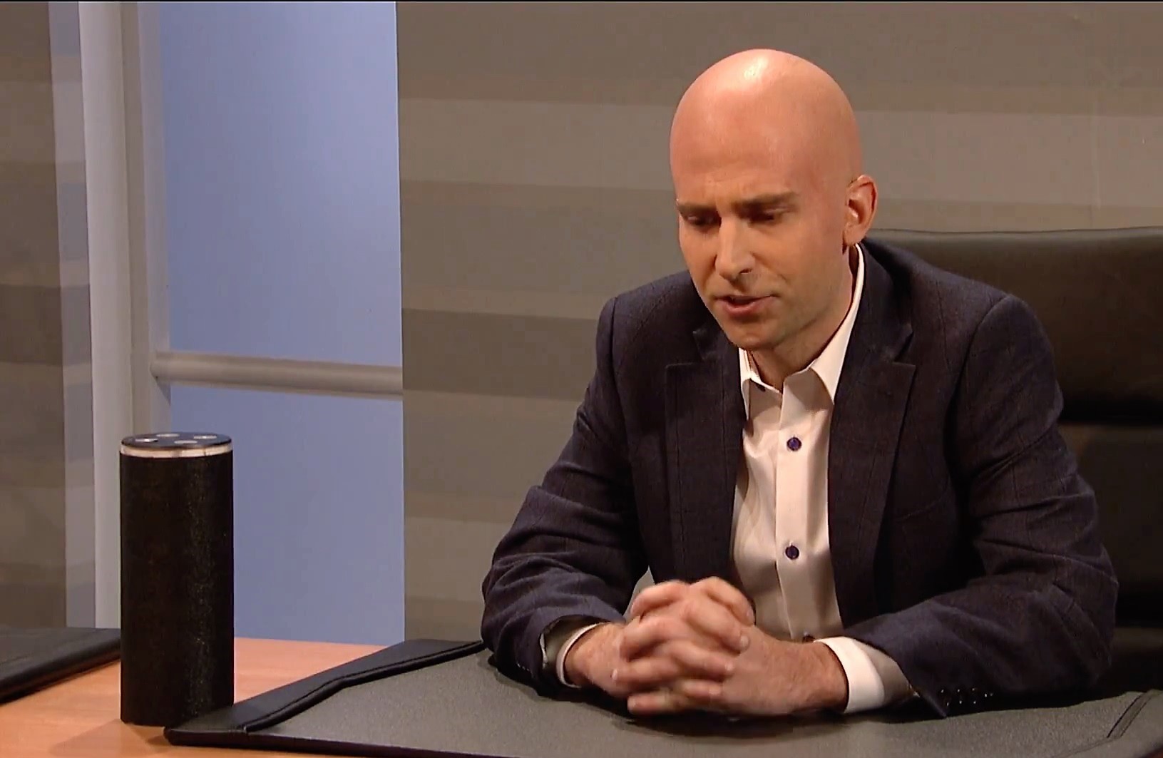 Kyle Mooney playing Jeff Bezos on SNL. 