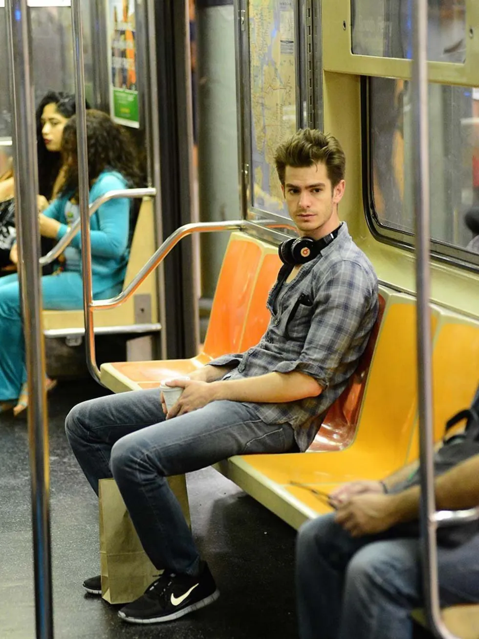 Andrew Garfield in a tube.
