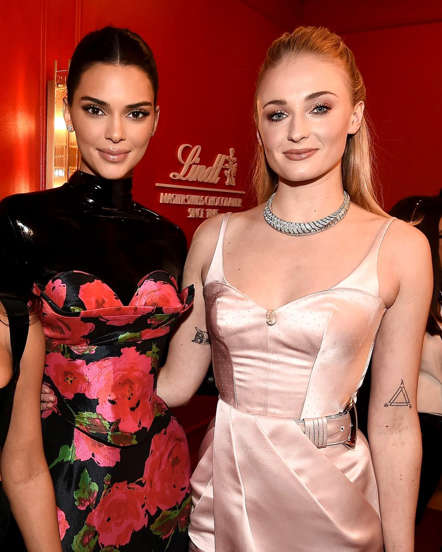 Sophie Turner and Kendall Jenner pictured together at an event.
