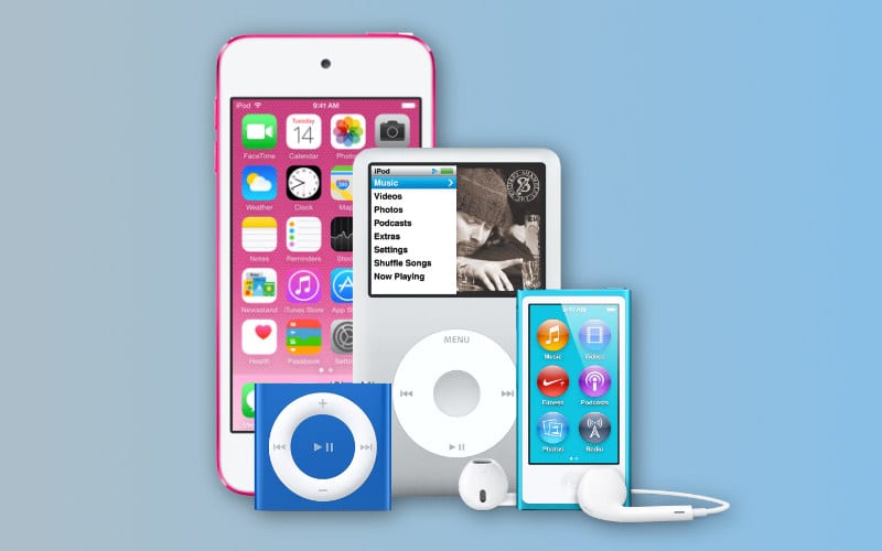Apple iPods, Classic, Nano, Shuffle, Touch 