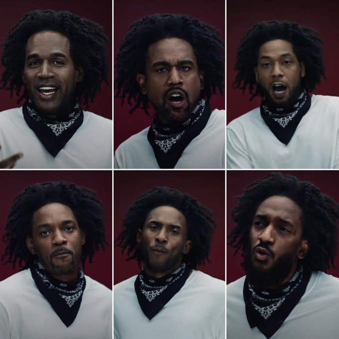 Kendrick Lamar Deepfakes as Famous Black Men
