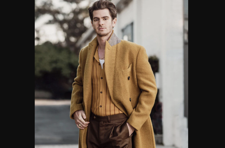 Andrew Garfield modelling for The Wrap.