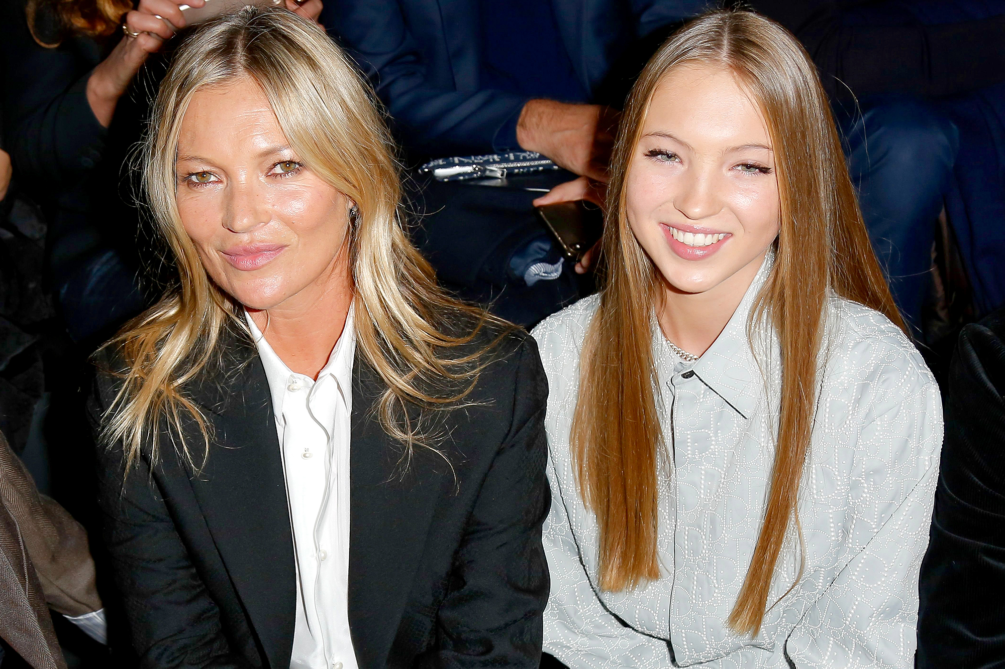 Models Kate Moss & Lila Moss at Dior Show 2020