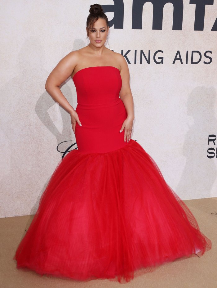 Ashley Graham Red Mermaid Dress Outfit