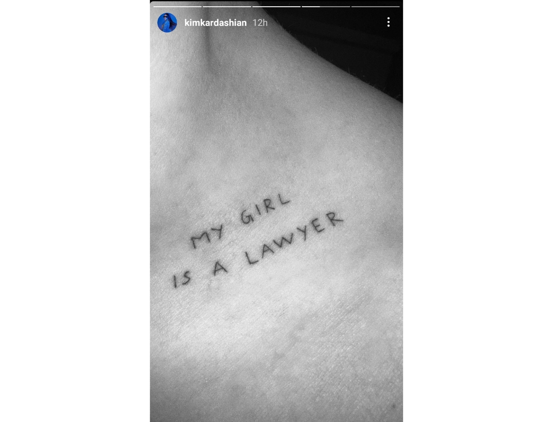 My girl is a lawyer Pete Davidson tattoo