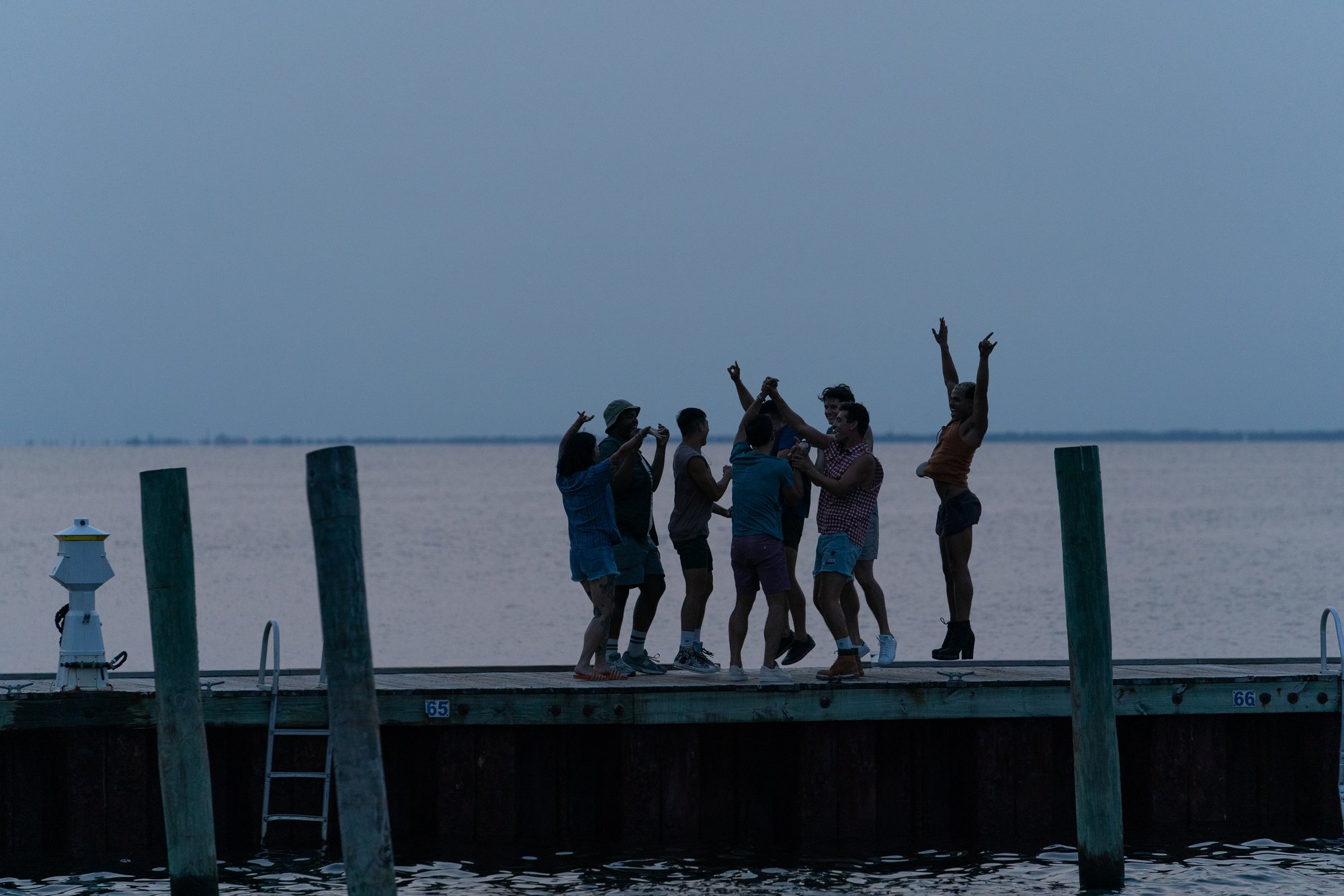 The cast of the film FIRE ISLAND.