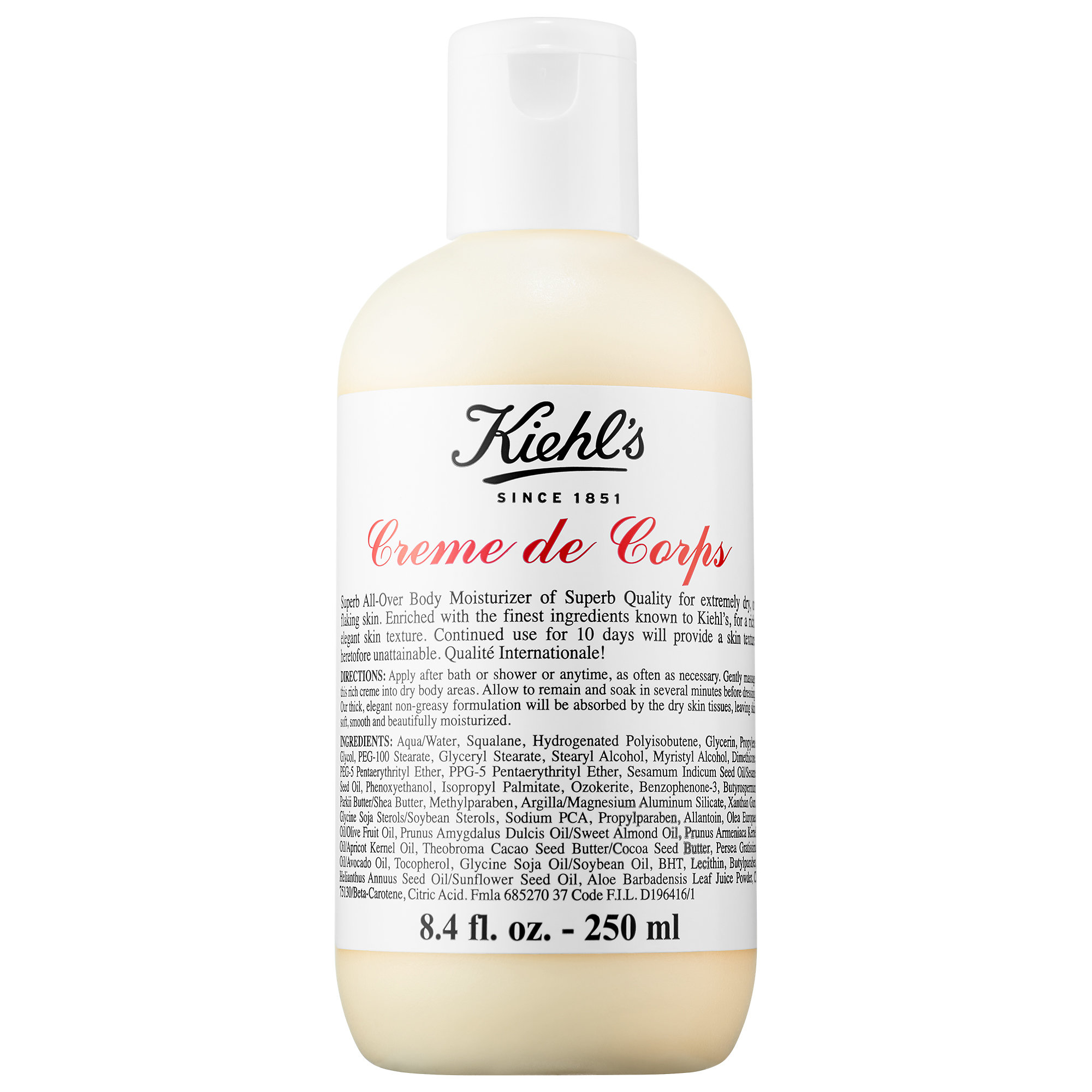 Crème de Corps Hydrating Body Lotion with Squalane by Kiehl's.
