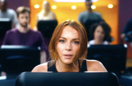 Lindsay in a commercial