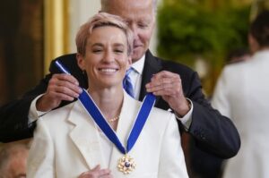 Megan Rapinoe, Gold Medalist Receives Award