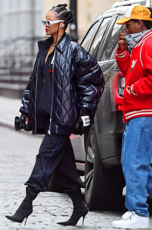 Rihanna wearing Knife boot in New York City
