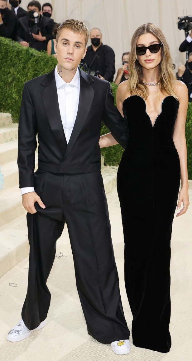 Hailey and Justin Bieber at the Met Gala 2021