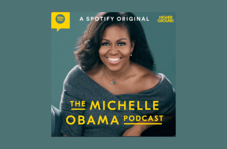the michelle obama podcast logo