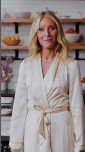 Gwyneth Paltrow in white robe