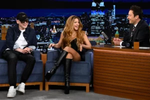 Shakira during interview at “Tonight Show Starring Jimmy Fallon”.