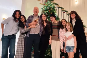 Bruce Willis and his family.