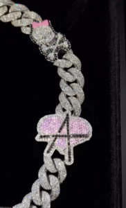 A custom-made diamond necklace