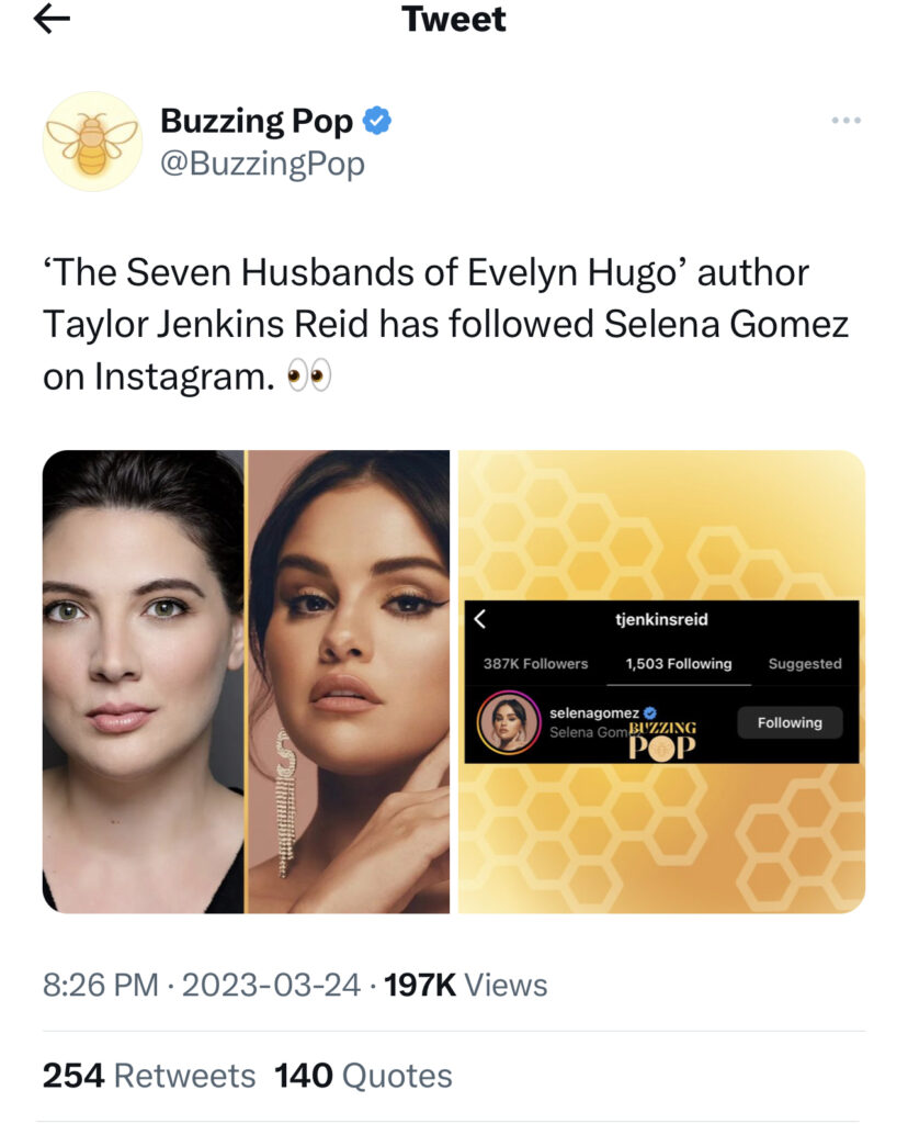 The Seven Husbands of Evelyn Hugo Selena Gomez