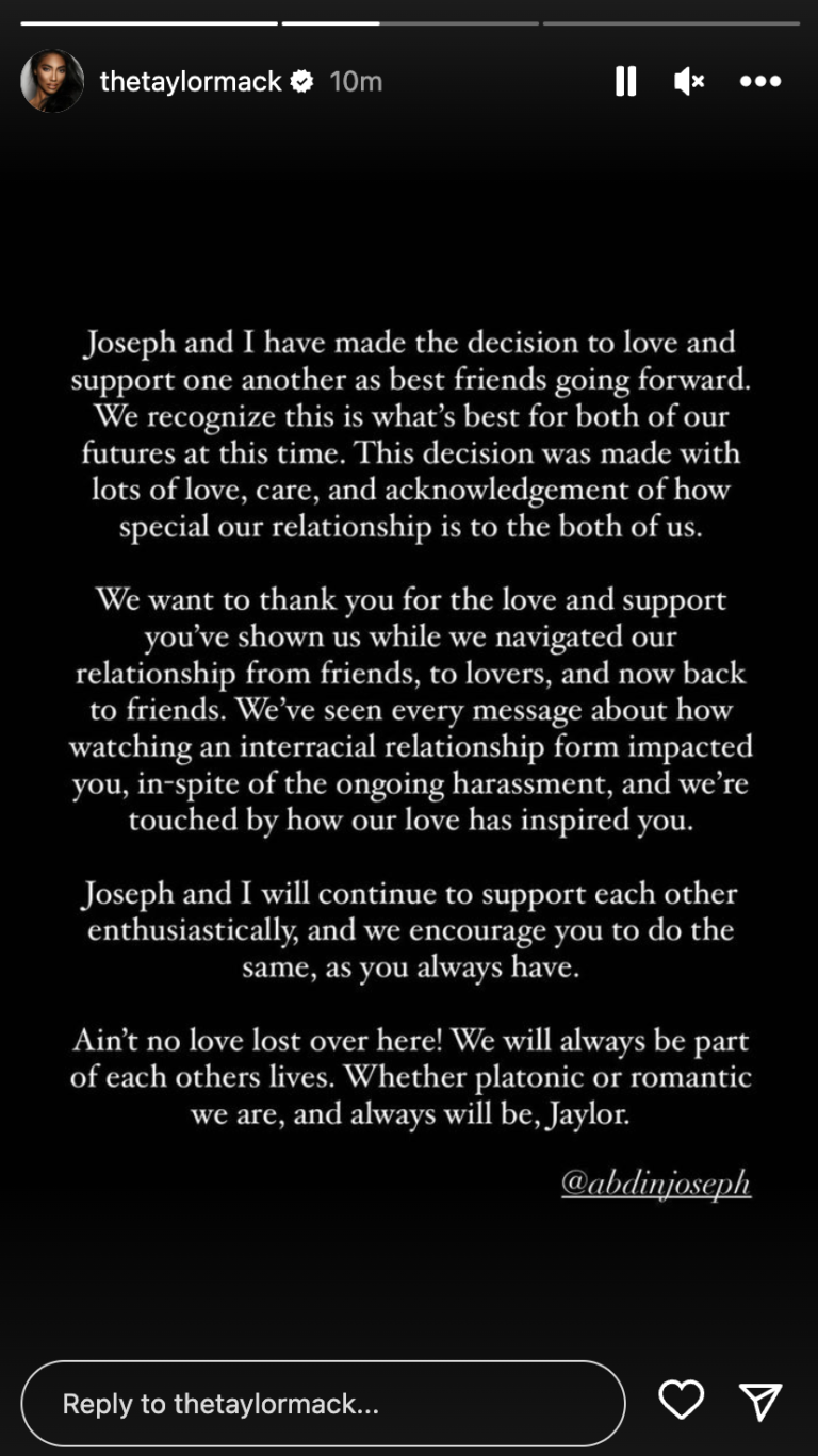 Taylor Hale Joseph Abdin Big Brother Breakup