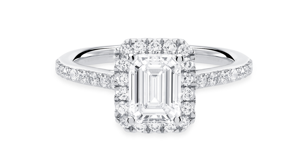 affordable Emerald Cut engagement ring