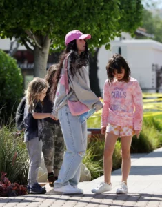 Megan Fox and her three children.