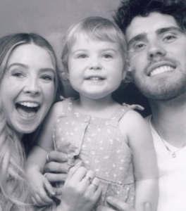 Zoë Sugg, Alfie Deyes and their first child.